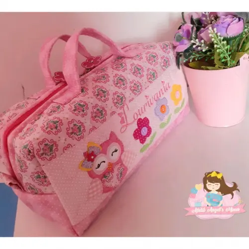 Frasqueira Box Corujinha com bolso