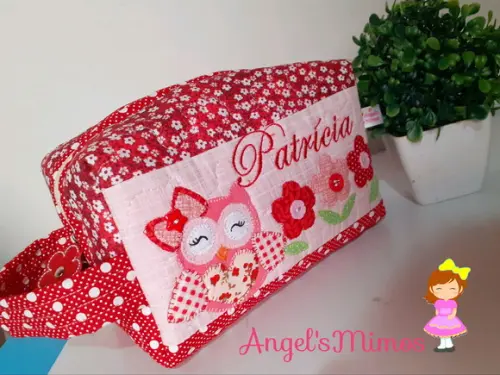 Frasqueira Box M Corujinha Personalizada