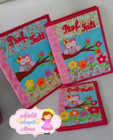 kit 3 capas personalizadas corujinha