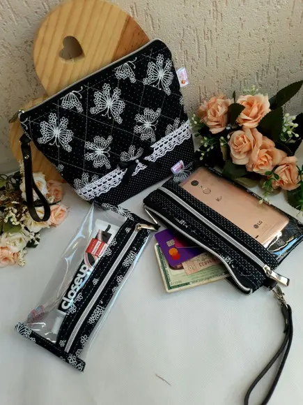 Kit 3 peças floral