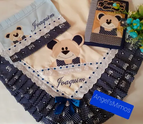 Kit 3 peças Urso feliz2