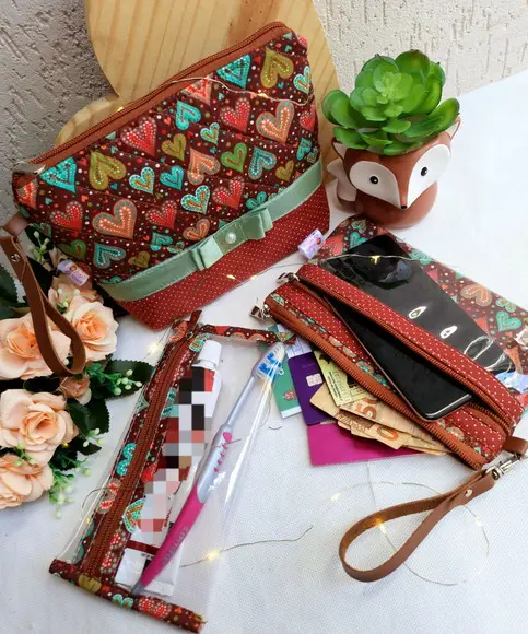 Kit 3 peças floral