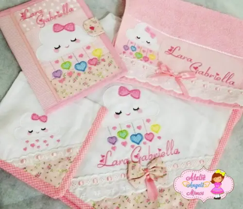 Kit 4 peças chuva de amor