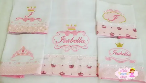 Kit 7 peças bebê princesa