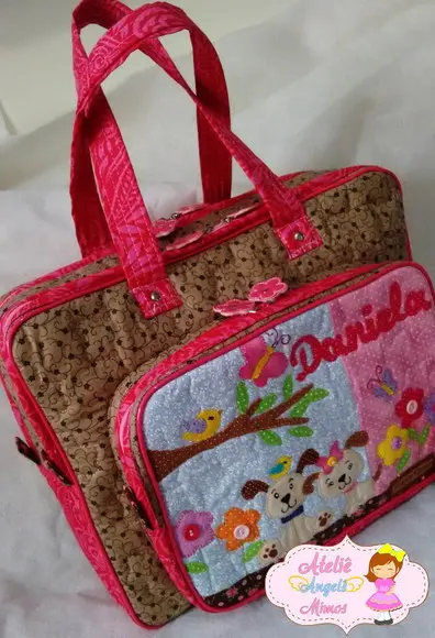 kit bolsa bolsa 3 divisões Dogs