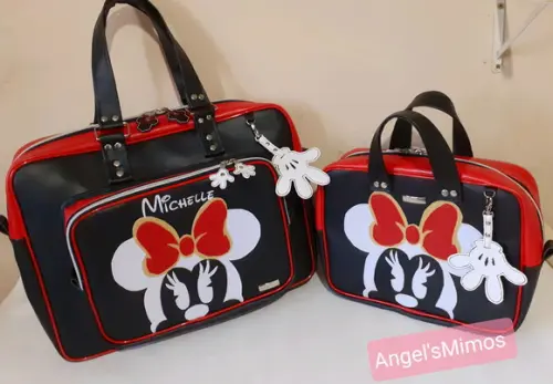 Kit bolsa notebook + bolsa media couro sintetico