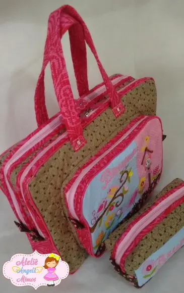 kit bolsa multiuso + estojo