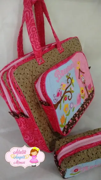 kit bolsa multiuso + estojo