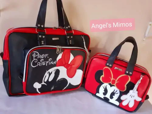 Kit bolsa notebook + bolsa media couro sintetico