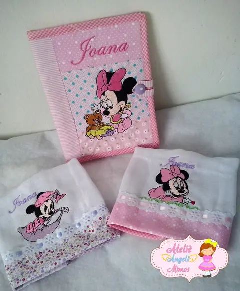 kit Capa de vacina + 2 fraldas de boca