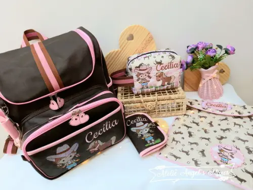 Kit com mochila XG essencial Menina Cowgirl