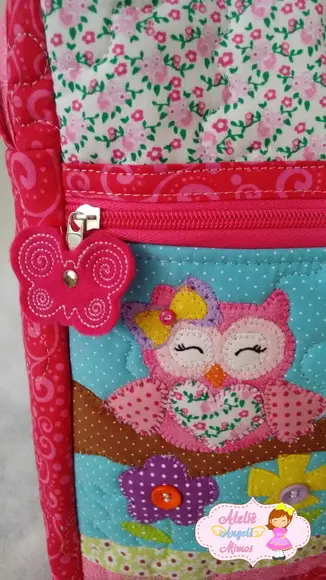 Kit corujinha Bolsa Notebook + frasqueira box
