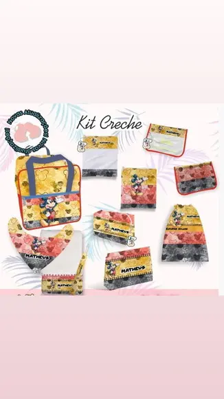 Kit Creche /escola 9 Peças Personalizado