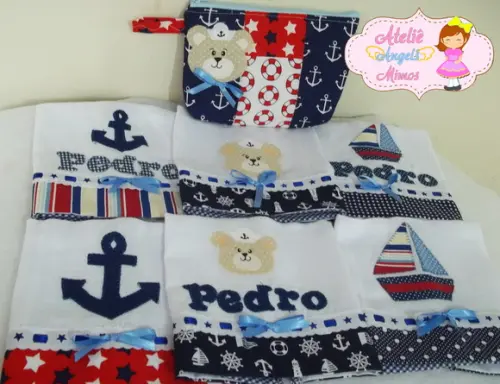 Kit de fraldas Ursinho Marinheiro