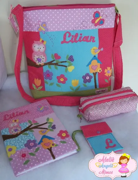 Kit escolar Corujinha personalizado