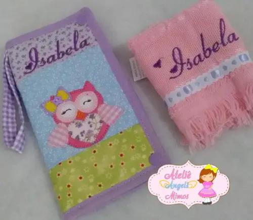 kit escolar Corujinha 5 peças