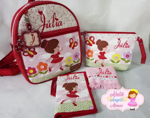kit escolar/creche Bailarina 4 peças