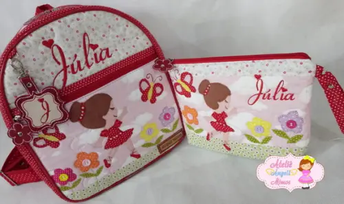 kit escolar/creche Bailarina 4 peças
