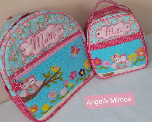 kit escolar/creche Corujinha 7 peças