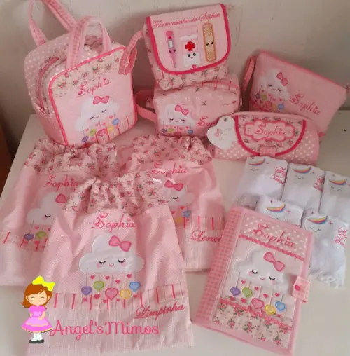 Kit escolar/Kit creche personalizado 14 peças