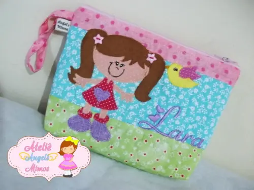 Kit escolar/viagem Menininha 5 peças