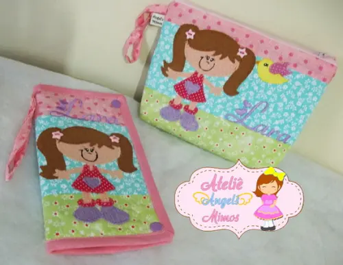 Kit escolar/viagem Menininha 5 peças
