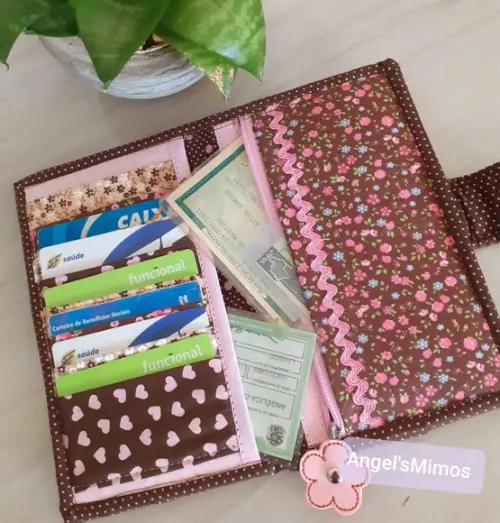 kit floral frasqueira box+ carteira