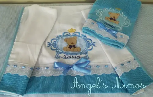 Kit fralda de passeio+ toalhinha Ursinho