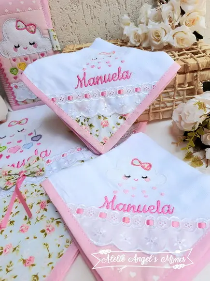 kit fraldas + capa de carteira de vacinação