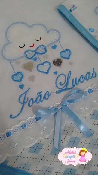 kit fraldas + toalha Chuva de benção
