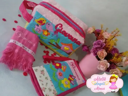 Kit frasqueira + kit higiene bucal Jardim