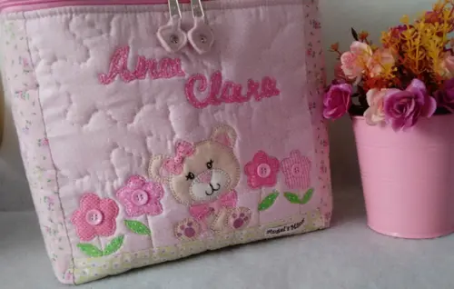 Kit Frasqueira + necessaire Ursinha