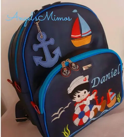 Kit Mochila 3 divisoes Infantil couro sintético,lancheira,es