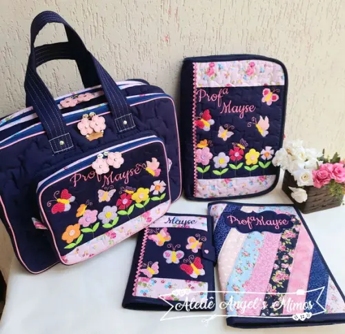 Bolsa Professora com divisões, pasta organizadoraA4, capa de caderno ,capa de agenda personalizada