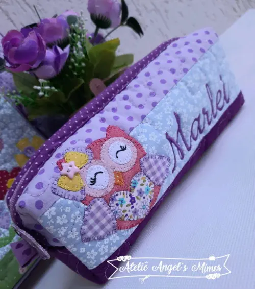 Bolsa Professora, estojo personalizado Lilas