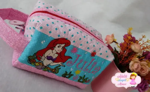 kit viagem/escolar/creche pequena sereia