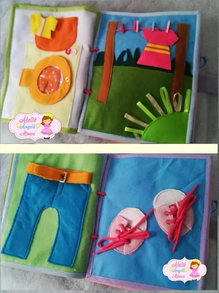 Livro interativo infantil feltro