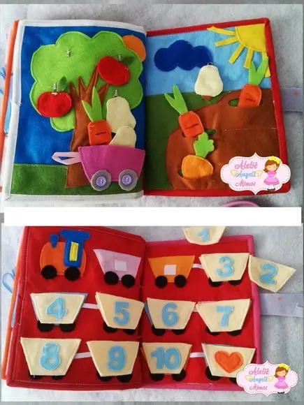 Livro interativo infantil feltro