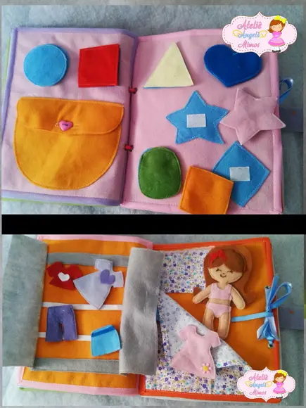 Livro interativo infantil feltro
