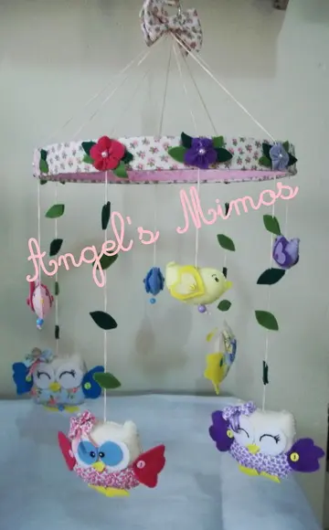 Móbile de corujas