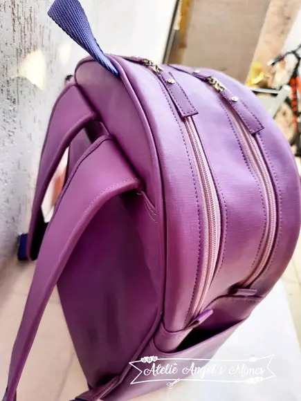 Mochila 3 divisoes G + estojo couro sintético
