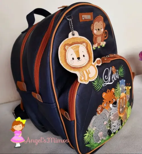 Mochila 3 divisoes G couro sintético safari