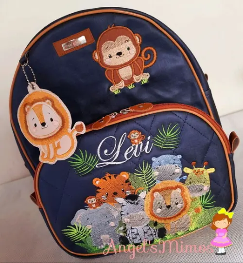 Mochila 3 divisoes G couro sintético safari