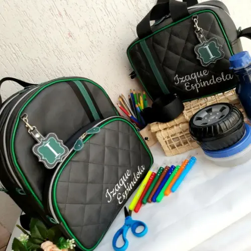 Mochila 3 divisoes G material sintético +lancheira