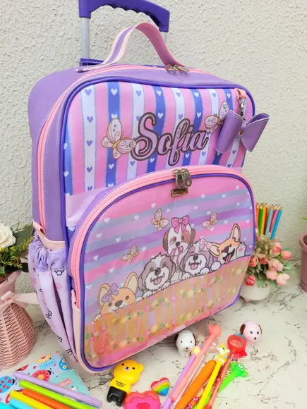 Mochila de Rodinhas Menina Personalizada