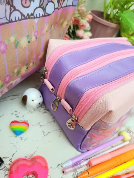 Mochila de Rodinhas Personalizada e Estojo Box 3 Divisões