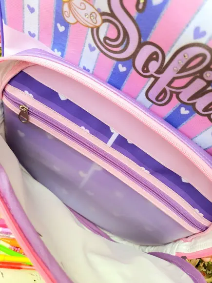 Mochila de Rodinhas Personalizada e Estojo Box 3 Divisões