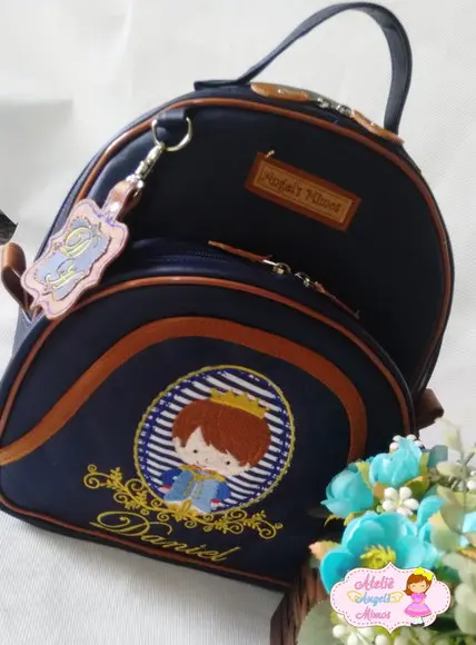 Mochila Infantil couro sintético Principe