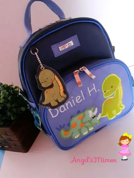 Mochila P couro sintético Dinossauro