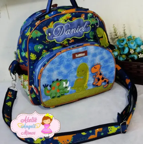 Mochila que vira bolsa Dinossauros